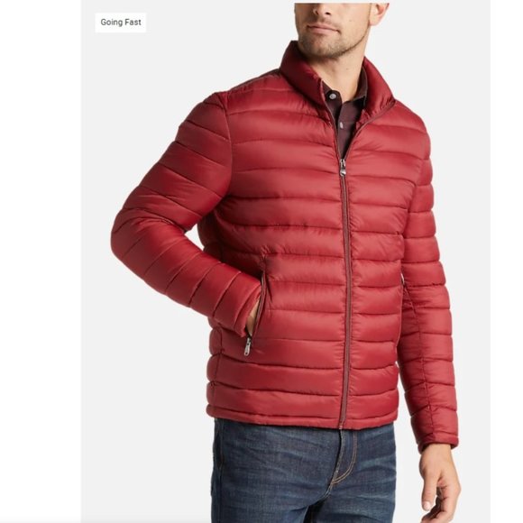 KENNETH COLE NEW YORK  Puffer Jacket In Red - Size Large - Picture 1 of 6